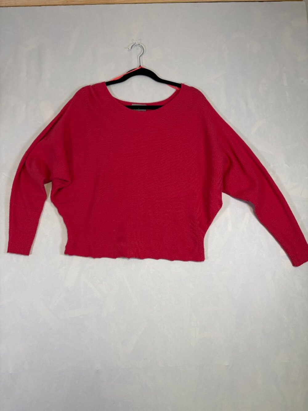Cyrus Women’s Medium Red Ribbed Dolman Sleeve Knit Sweater